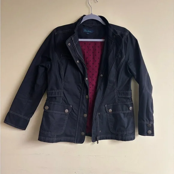 Boden Black Utility Jacket with Button Details - Picture 3 of 4